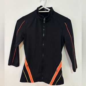BEBE Sport Jacket - Orange and Black - XS